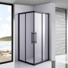 Stuxi Nizza Black 70x70 cm szögletes két tolóajtós zuhanykabin 6 mm vízlepergető biztonsági üveggel, fekete elemekkel, 190 cm magas