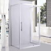 Stuxi Torino 80x70 falsíkra szerelhető 3 oldalú nyílóajtós zuhanykabin 6 mm vízlepergető biztonsági üveggel, króm elemekkel, 200 cm magas