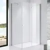 Stuxi Verona 120x110 aszimmetrikus csuklóajtós zuhanykabin 6 mm vízlepergető biztonsági üveggel, króm