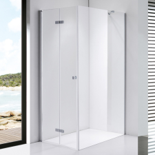 Stuxi Verona 80x120 aszimmetrikus csuklóajtós zuhanykabin 6 mm vízlepergető biztonsági üveggel, króm kád, zuhanykabin