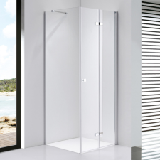 Stuxi Verona 80x80 cm szögletes csuklóajtós zuhanykabin, 6 mm vízlepergető üveggel, króm elemekkel kád, zuhanykabin