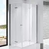 Stuxi Verona Duo 80x120 aszimmetrikus két csuklóajtós zuhanykabin 6 mm vízlepergető üveggel, króm