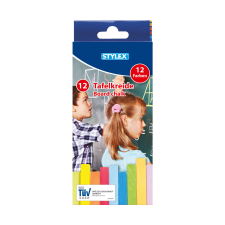 STYLEX Schreibwaren GmbH Stylex táblakréta, színes, 12db-os kréta