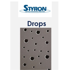  Styron 900mm-es zuhanyfolyóka Drops rács építőanyag