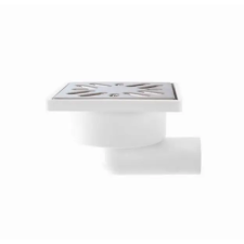 Styron Épített zuhanytálcához szifon DN32mm, 100 x 100mm rozsdamentes ráccsal. kád, zuhanykabin