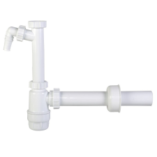 Styron Mosdó búraszifon leeresztőszelep nélkül, mosógép csatlakozóval, 40 mm-es elfolyással szaniter