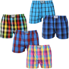 Styx 5PACK férfi bő szárú boxeralsó Styx klasszikus gumipánt többszínű nagyméretű (5E0112346) 3XL férfi alsó