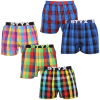 Styx 5PACK férfi bő szárú boxeralsó Styx sportos gumipánt többszínű (5B0112356) M