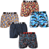 Styx 5PACK férfi bő szárú boxeralsók Styx art sportos gumipánt többszínű (5B1370145) M