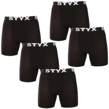 Styx 5PACK férfi boxeralsó Styx hosszú sportos gumipánt fekete (5UN960) XXL férfi alsó