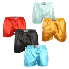 Styx 5PACK férfi klasszikus boxeralsó Styx klasszikus gumi satin multicolour (5C0635072) L férfi alsó