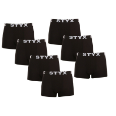 Styx 7PACK Fekete férfi boxeralsó Styx sport gumi (7G960) XXL