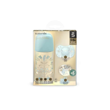 Suavinex Cumisüveg készlet 270ml + cumi 0-6m + Blue Gold Premium lánc cumisüveg