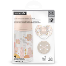 Suavinex cumisüvegszett 270 ml + cumi 0-6m + klipsz Dreams - rózsaszínű (8426420083478) cumisüveg