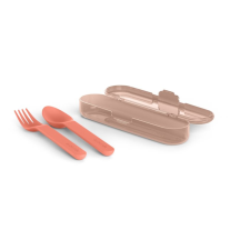 Suavinex Go Natural Cutlery Set étkészlet 12 m+ Pink 3 db babaétkészlet
