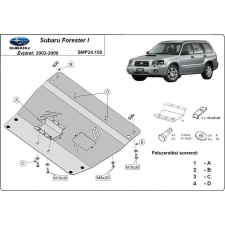  Subaru Forester2, 2002-2008 - Motorvédő lemez autóalkatrész