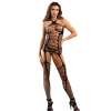 SUBBLIME BODYSTOCKINGS SUBBLIME – érzéki halter nyakú, harisnyás bodystocking fekete