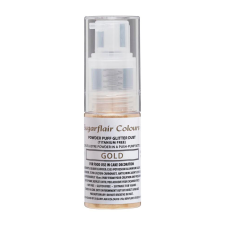 Sugarflair pumpás glitter spray, arany, 10g sütés és főzés
