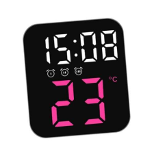 Sumker Digitális LED Ébresztőóra 2 Fokozatú Fényerővel HG8015 Rózsaszín ébresztőóra