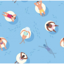 SUMMER CROWD 45cm x 15m öntapadós tapéta tapéta, díszléc és más dekoráció