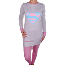 Sun city Supergirl női szürke pizsama gyerek ruha szett