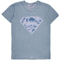 Sun city Superman férfi kék póló