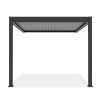  SUN ELEGANCE WALL 3x3 m Motoros light grey terasz pergola + LED világítás