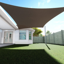 SunGarden Napvitorla - árnyékoló teraszra, négyszög alakú 2x3 m Kávé színben - HDPE anyagból kerti bútor