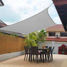 SunGarden Napvitorla - árnyékoló teraszra, négyszög alakú 4x6 m Grafitszürke színben - HDPE anyagból kerti bútor