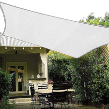 SunGarden Napvitorla - árnyékoló teraszra, négyszög alakú 5x5 m Fehér színben - HDPE anyagból kerti bútor