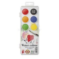 Süni Ico 30mm 12 féle színű vízfesték készlet (SÜNI_7270006002) ecset, festék