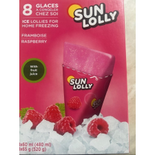  Sunlolly glutén- és laktózmentes jégkrém málna 8x60ml 480 ml csokoládé és édesség