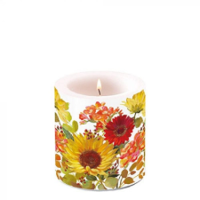 Sunny Flowers Cream átvilágítós gyertya 8x7,5cm gyertya
