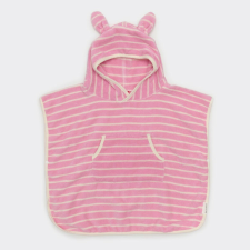SunnyLife fürdőponcsó - Candy Pink Stripe babatörülköző, kifogó