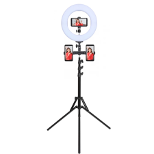 Sunpak Ultimate Vlogging Szett, lámpaállvány, telefonadapter, Boya mikrofon, stúdió körlámpa, fekete stúdió lámpa