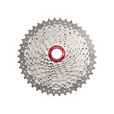 Sunrace CSMX8 11AY 11 sebességes fogaskeréksor [ezüst-piros, 11-42] kerékpáros kerékpár és kerékpáros felszerelés