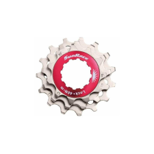 Sunrace SPCS11 kazettás lánckeréksorhoz tartalék lánckerék, 11s, 11-13-15T, ezüst-piros kerékpár hajtómű