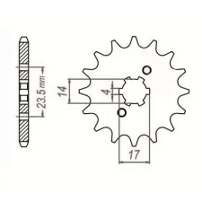 SunStar SUNF124-13 Első lánckerék Sunstar Erőátviteli alkatrészek Láncok, lánckerekek, láncszettek Első lánckerekek egyéb motorkerékpár alkatrész