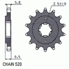 SunStar SUNF308-13 Első lánckerék Sunstar Erőátviteli alkatrészek Láncok, lánckerekek, láncszettek Első lánckerekek egyéb motorkerékpár alkatrész