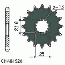SunStar SUNF325-12 Meghajtó lánckerék Sunstar Erőátviteli alkatrészek Láncok, lánckerekek, láncszettek Első lánckerekek egyéb motorkerékpár alkatrész