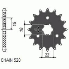 SunStar SUNF332-11 első lánckerék Sunstar Erőátviteli alkatrész Lánc, lánckerék, láncszett Első lánckerék egyéb motorkerékpár alkatrész