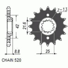 SunStar SUNF333-15 első lánckerék Sunstar Erőátviteli alkatrész Lánc, lánckerék, láncszett Első lánckerék egyéb motorkerékpár alkatrész