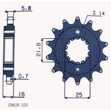 SunStar SUNF380-15 első lánckerék Sunstar Erőátviteli alkatrészek Láncok, lánckerekek, láncszettek Első lánckerekek egyéb motorkerékpár alkatrész