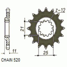 SunStar SUNF383-13 első lánckerék Sunstar Erőátviteli alkatrész Lánc, lánckerék, láncszett Első lánckerék egyéb motorkerékpár alkatrész
