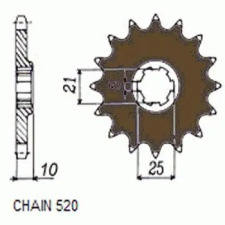 SunStar SUNF384-16 első lánckerék Sunstar Erőátviteli alkatrészek Láncok, lánckerekek, láncszettek Első lánckerekek egyéb motorkerékpár alkatrész