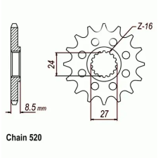 SunStar SUNF3B3-17 első lánckerék Sunstar  Erőátviteli alkatrészek Láncok, lánckerekek, láncszettek Első lánckerekek egyéb motorkerékpár alkatrész