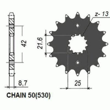 SunStar SUNF511-16 első lánckerék Sunstar Erőátviteli alkatrész Lánc, lánckerék, láncszett Első lánckerék egyéb motorkerékpár alkatrész