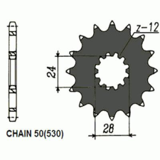SunStar SUNF516-18 Első lánckerék Sunstar Erőátviteli alkatrész Lánc, lánckerék, láncszett Első lánckerék egyéb motorkerékpár alkatrész