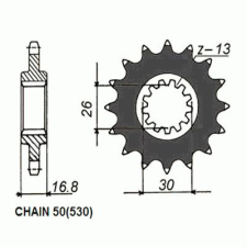 SunStar SUNF522-15 első lánckerék Sunstar Erőátviteli alkatrész Lánc, lánckerék, láncszett Első lánckerék egyéb motorkerékpár alkatrész