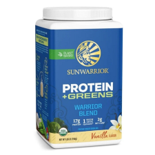 Sunwarrior Warrior Blend Organic Protein + Greens, vanília, 750 g vitamin és táplálékkiegészítő